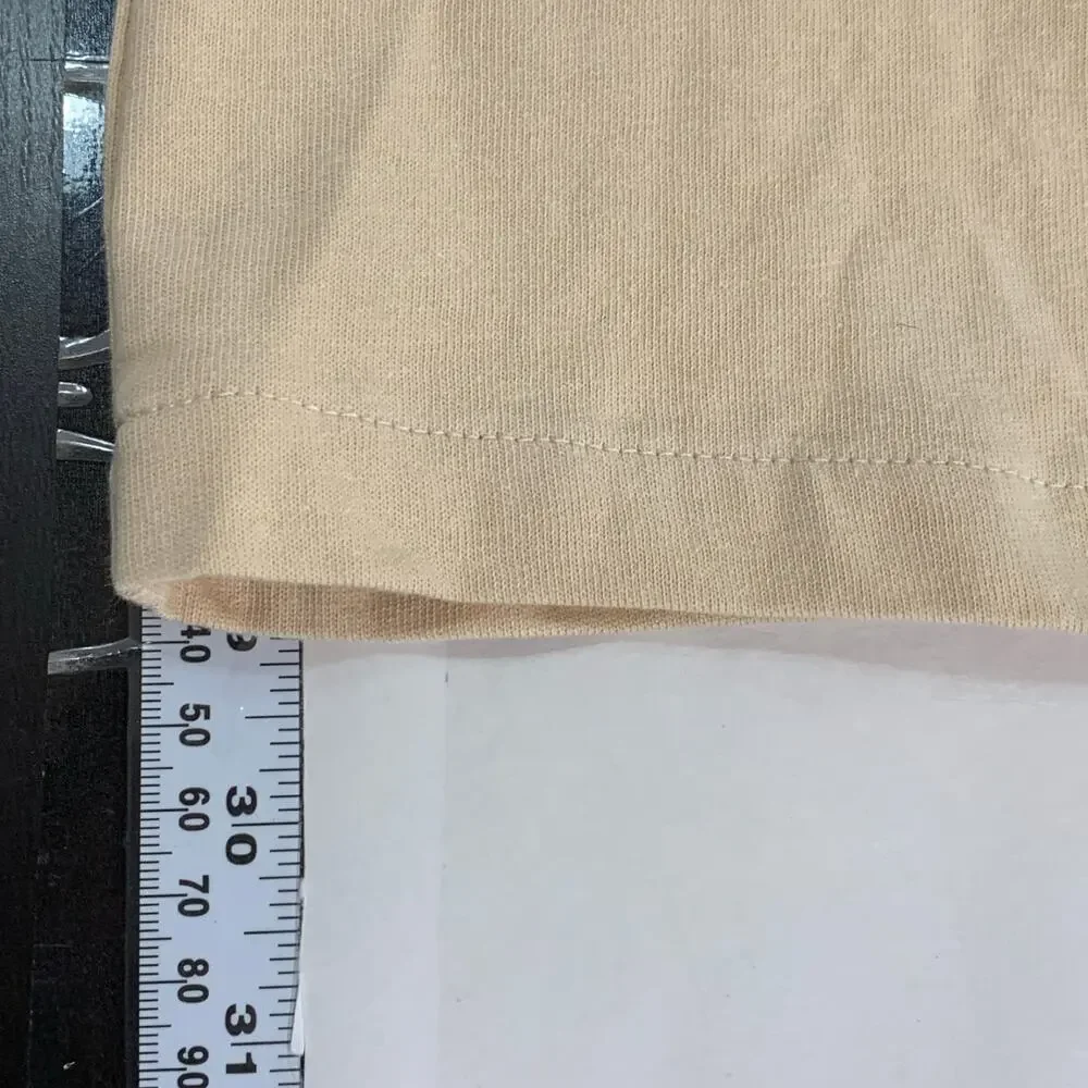 Zara M NEW Halter Top Open Back Ruffle Trim Jumpsuit Beige Travel Summer
